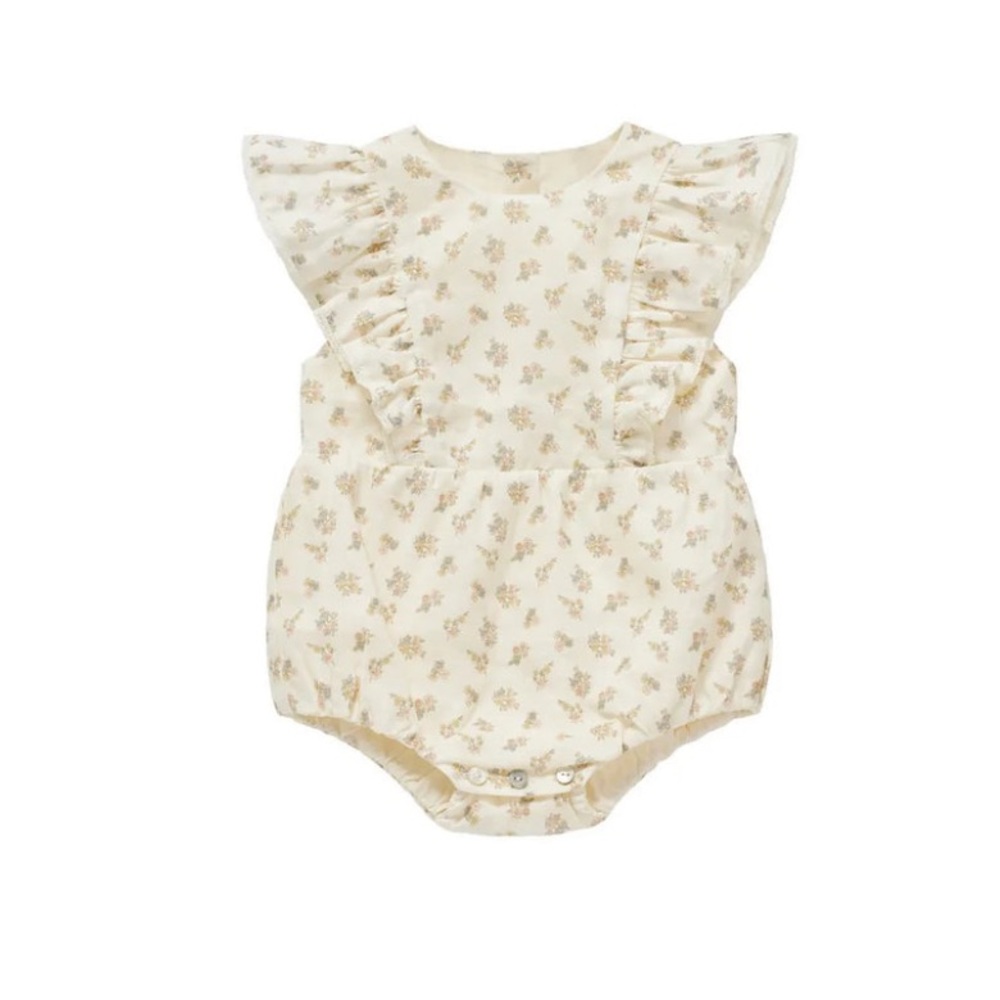 Cera Una Volta Romper Floral Baby Romper Cream Nina
Flowers Romper